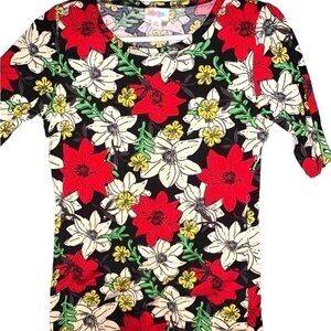Women’s Lularoe Size XS T Shirt Top Multicolor Floral